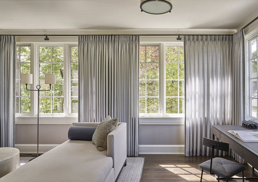 Living room gray curtains
