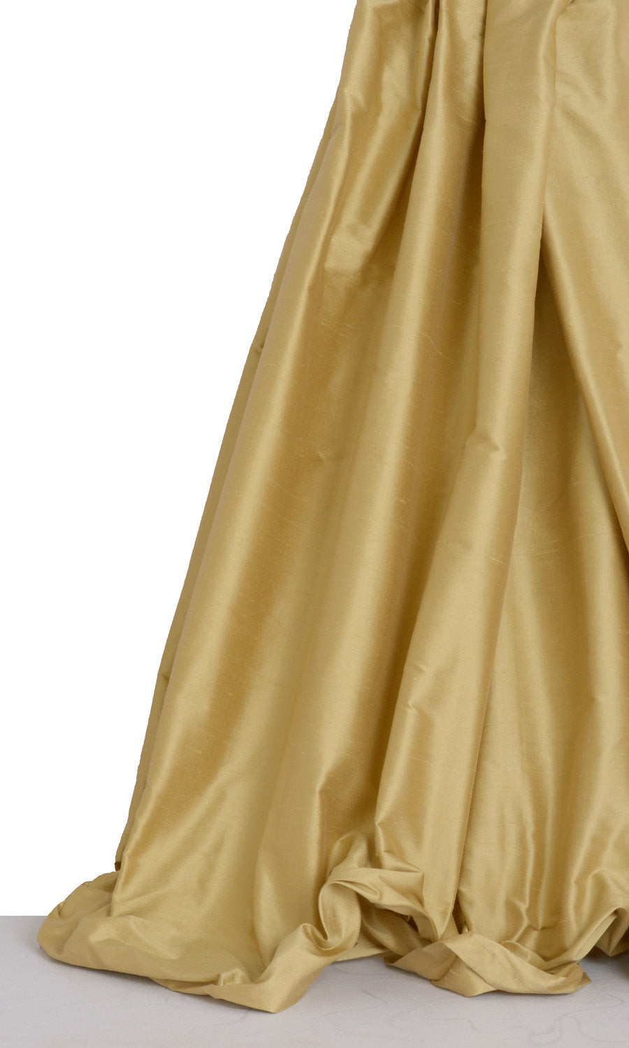 Shantung Silk Window Treatments Fabric Sample (Mustard Yellow)