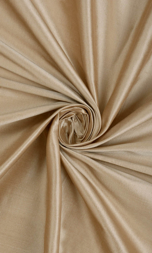 Shantung Silk Curtains (Peanut Brown)