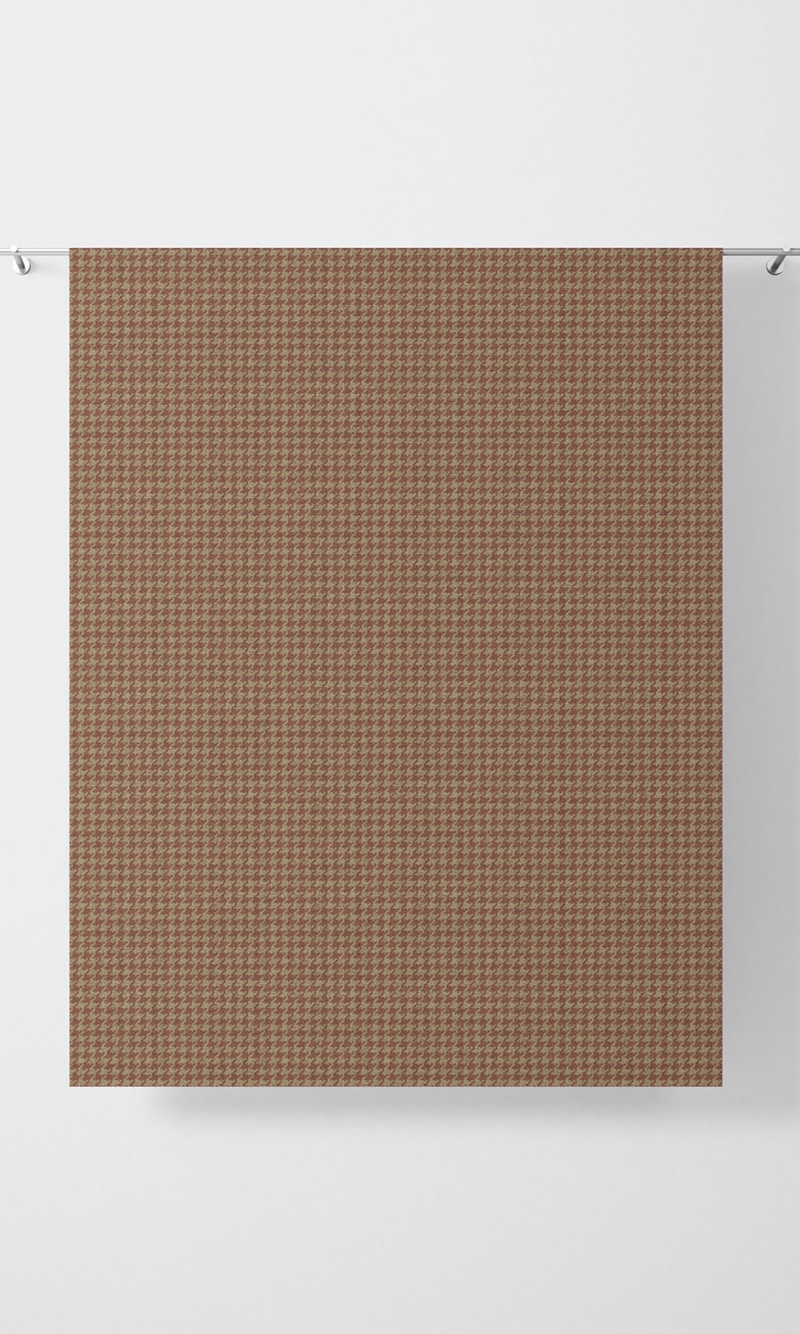 Houndstooth Fabric Material By the Metre (Coral Pink/ Beige/ Orange)