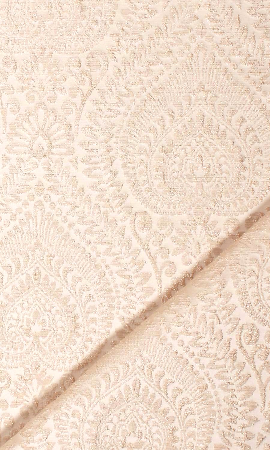 Textured Floral Home Décor Fabric Sample (Pale Beige)