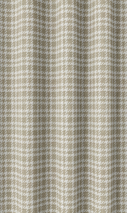 Checkered Drapes (Brown/ White)