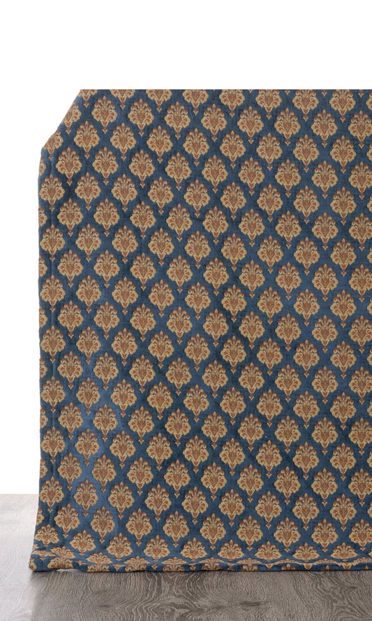 Velvet Drapery (Navy Blue and Gold)