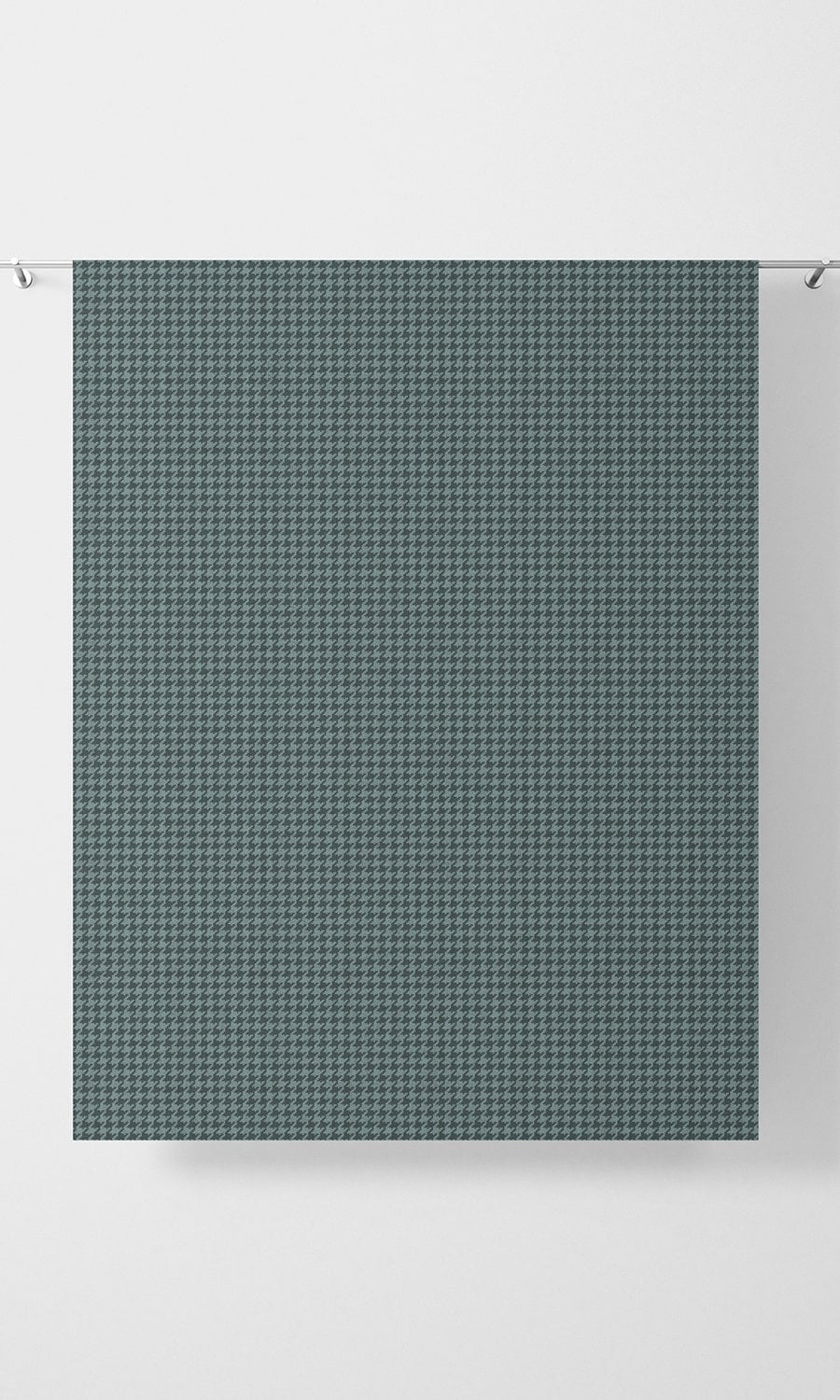 Houndstooth Patterned Fabric Material By the Metre (Blue)
