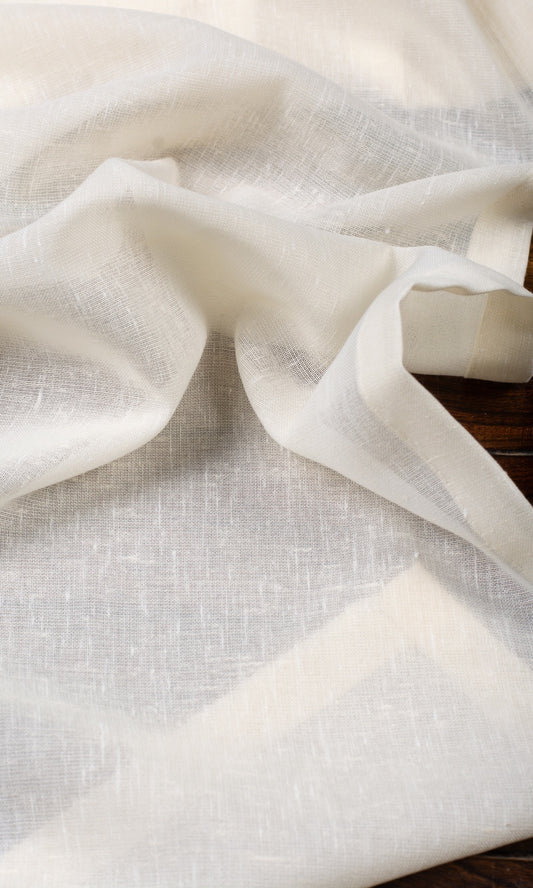 Plain Sheer Curtain Panels (Ivory)
