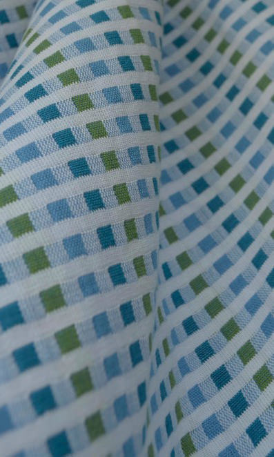 Cotton Home Décor Fabric By the Metre (Blue/ Green)