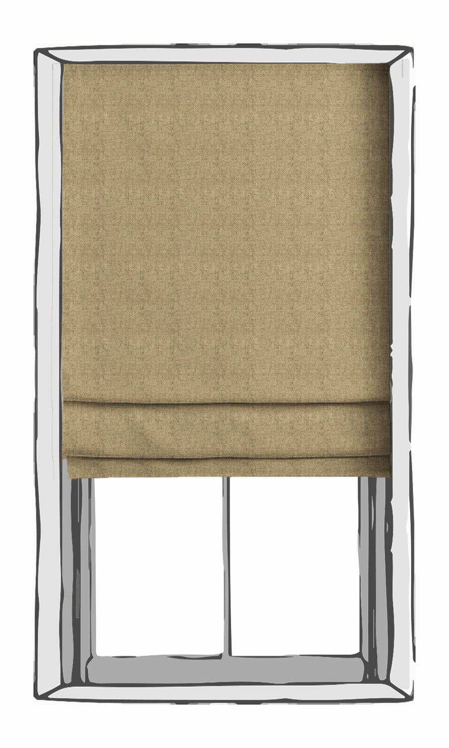 Herringbone Textured Window Treatments Fabric Sample (Beige)