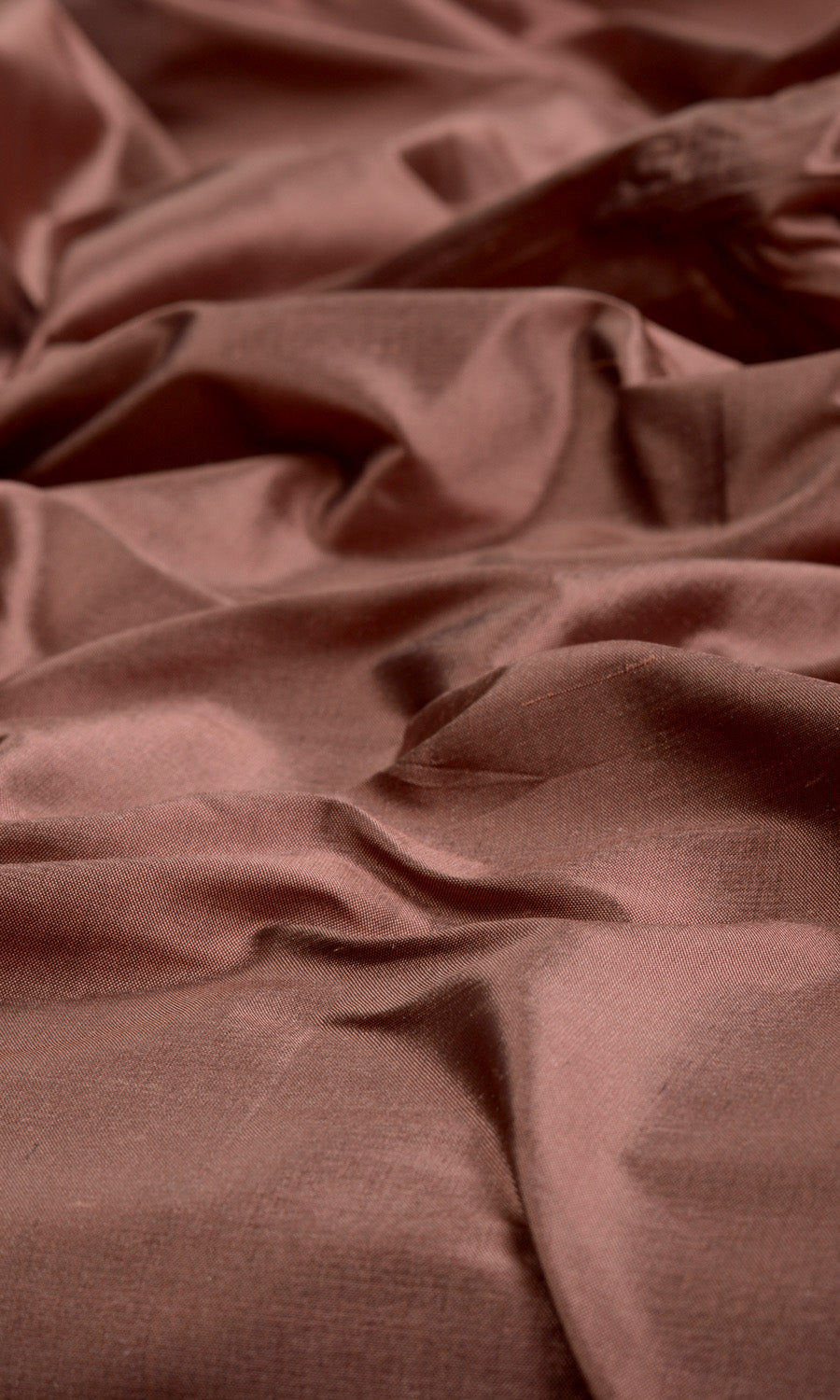 Shantung Silk Home Textile Fabric Material Sample (Cognac Red/ Brown)