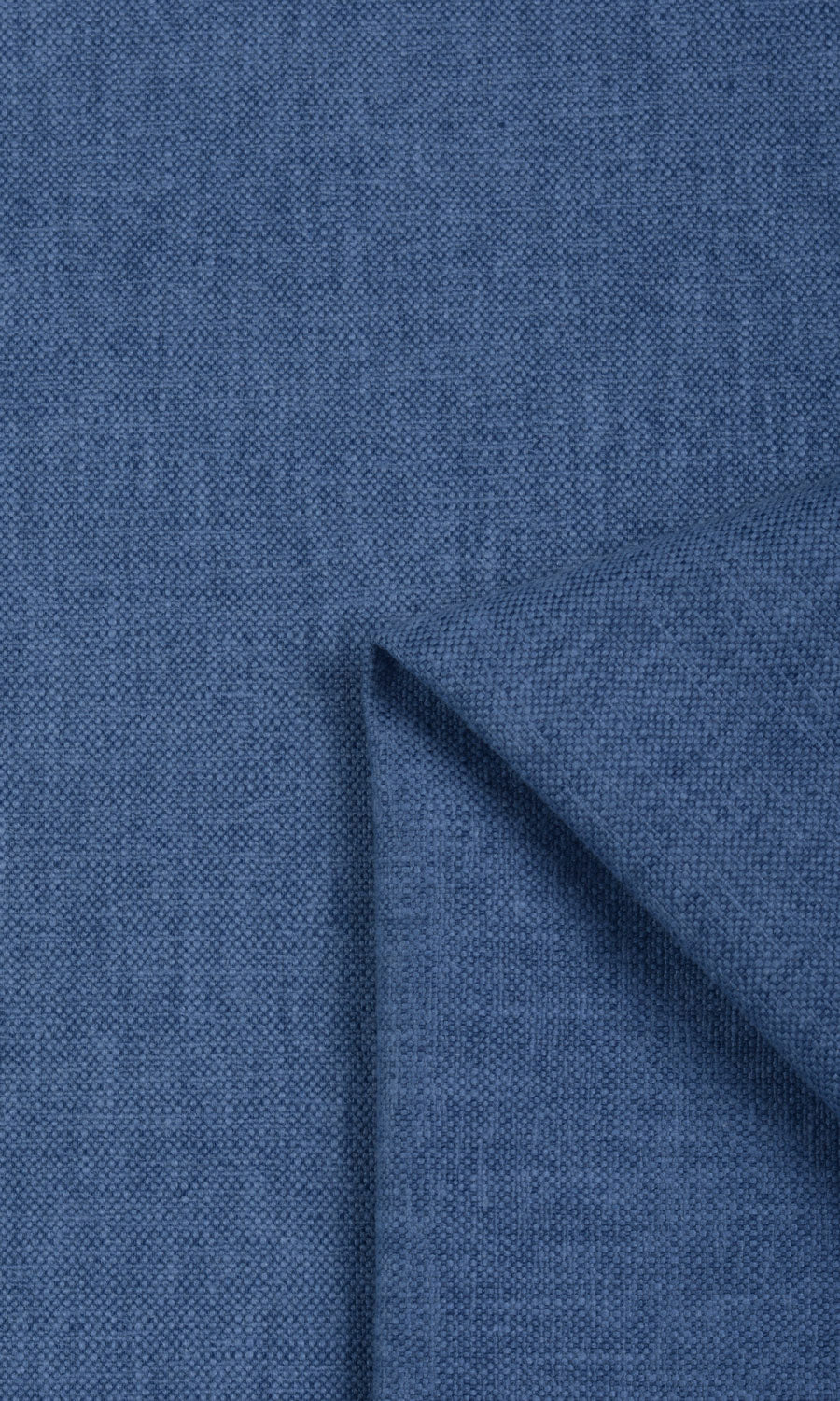 Linen-Blend Fabric Sample for Curtains & Drapes (Blue)