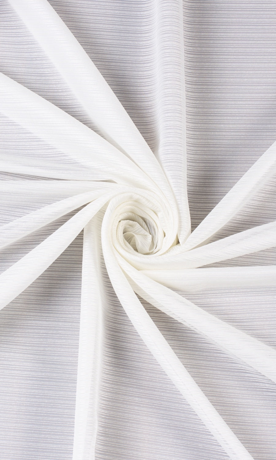 Striped Sheer Window Treatments Fabric Sample (Chiffon White)