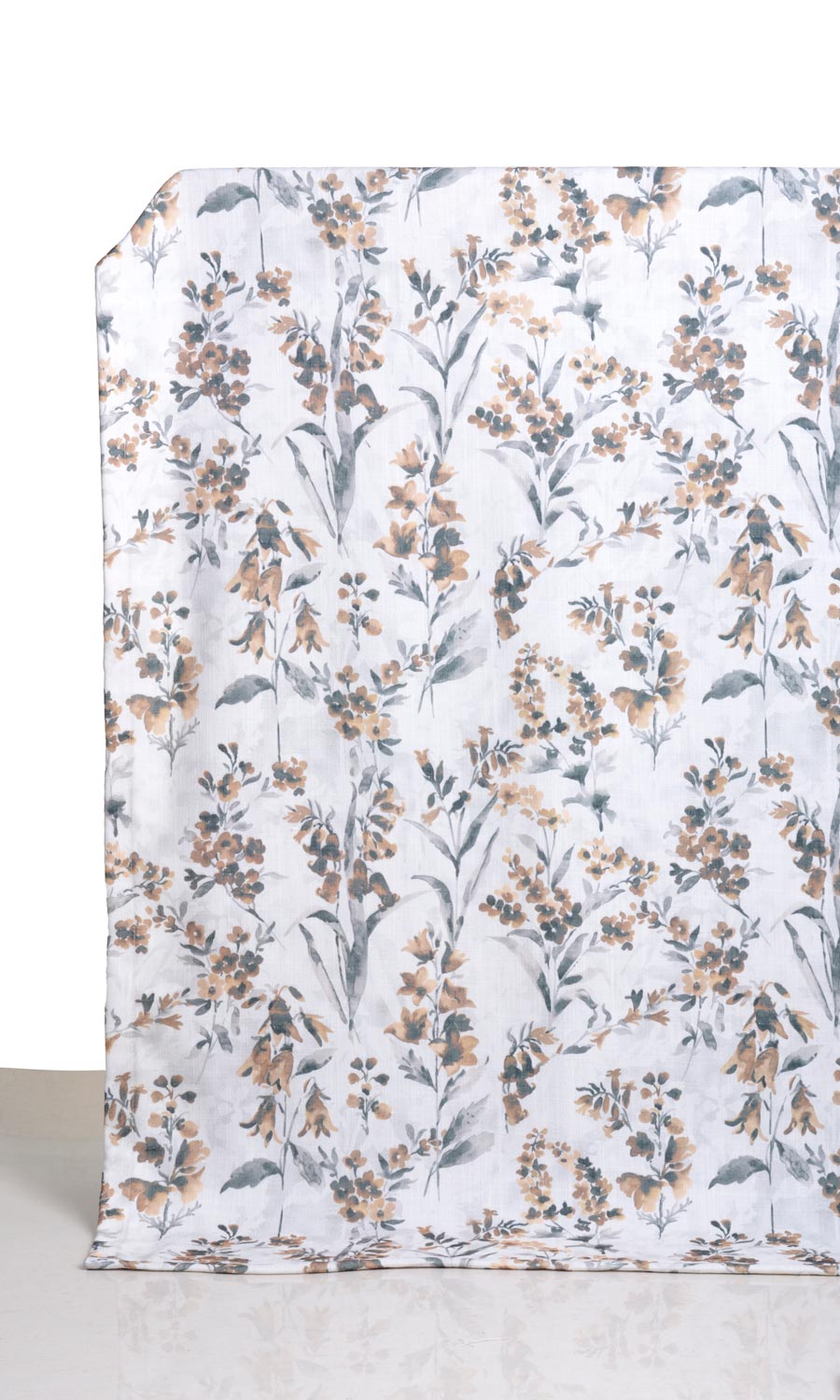 Floral Print Window Treatments Fabric By the Yard (Beige/ Brown)