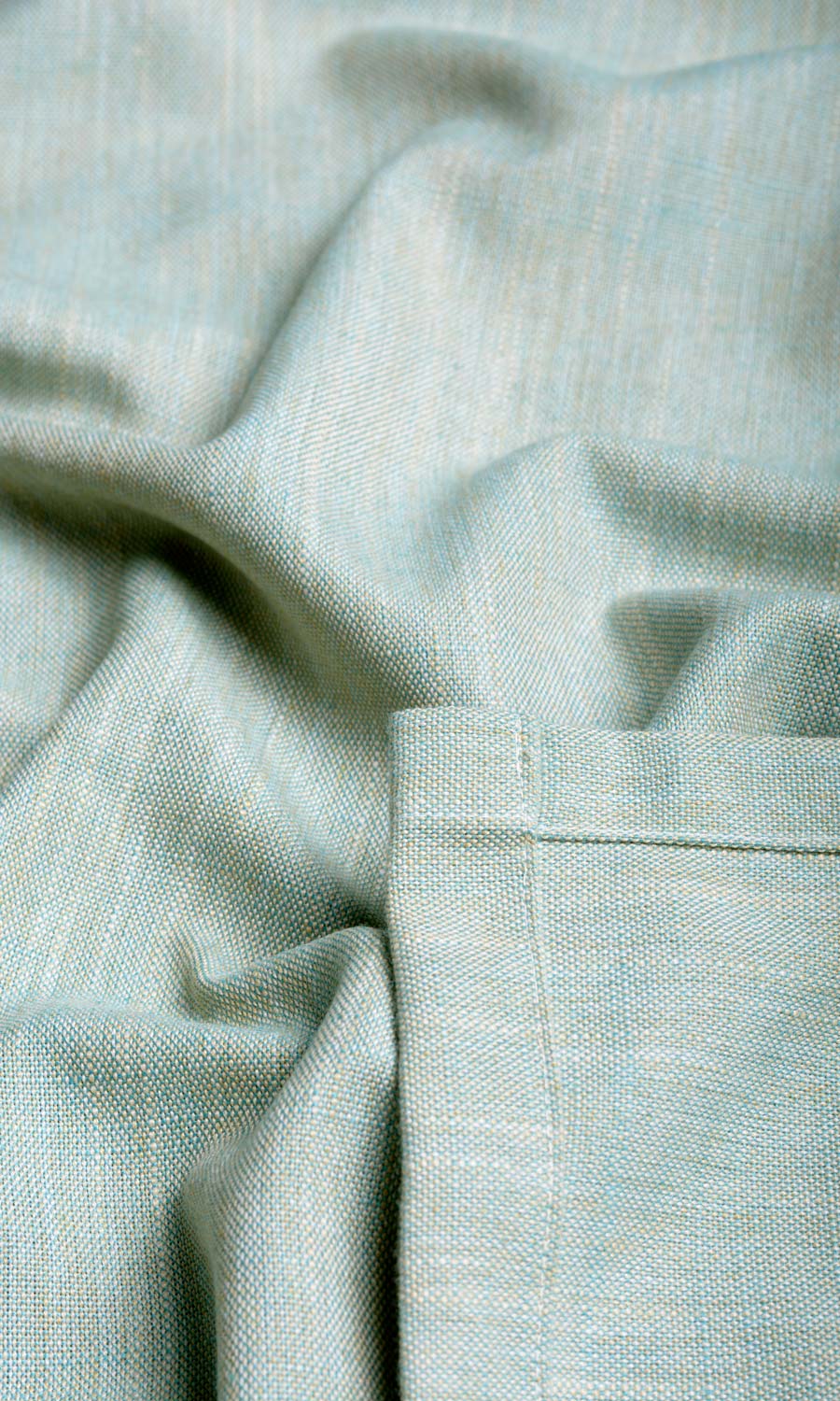 Plain Linen Texture Fabric Sample for Curtains & Drapes (Pale Blue/ Green)