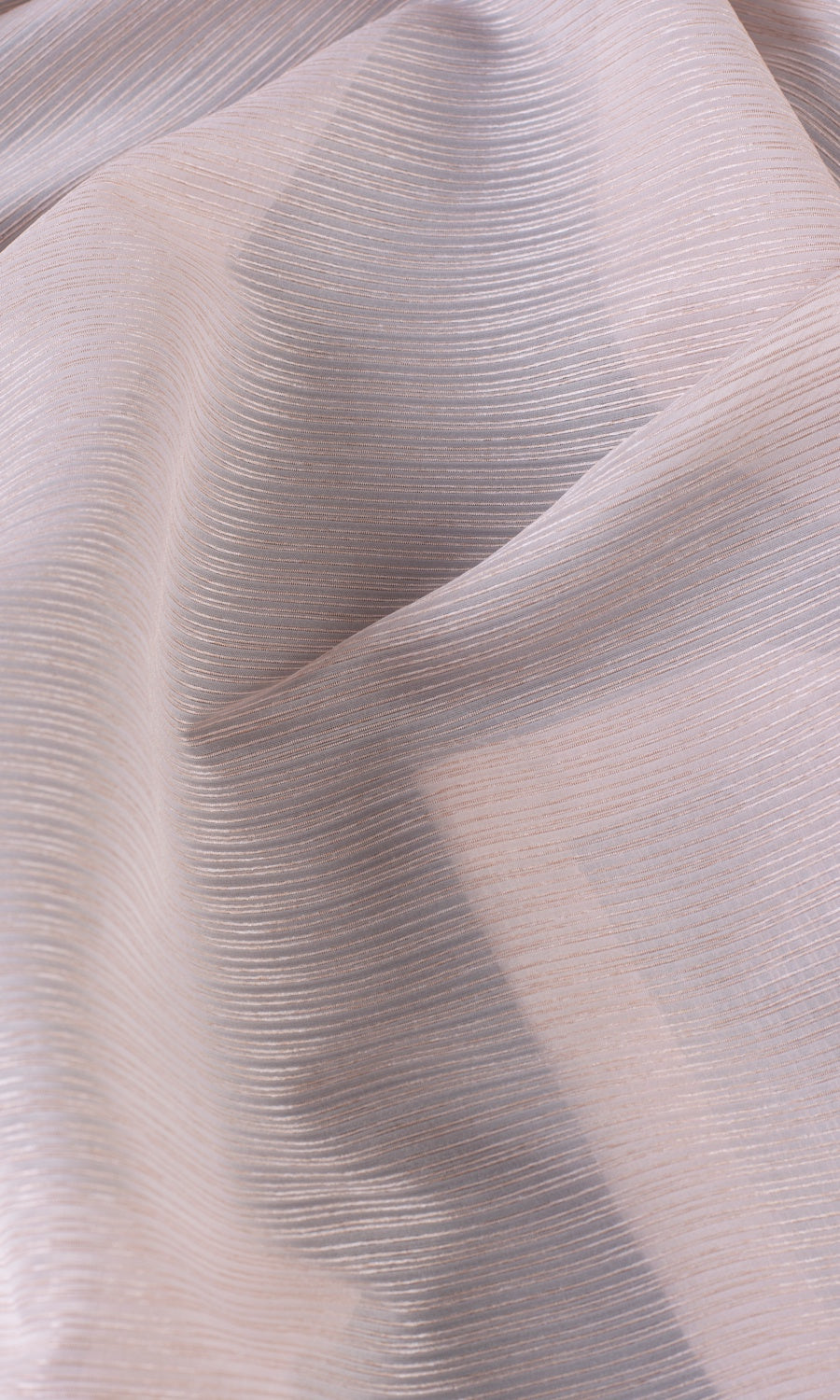 Striped Sheer Fabric Sample for Curtains & Drapes (Pastel Pink)