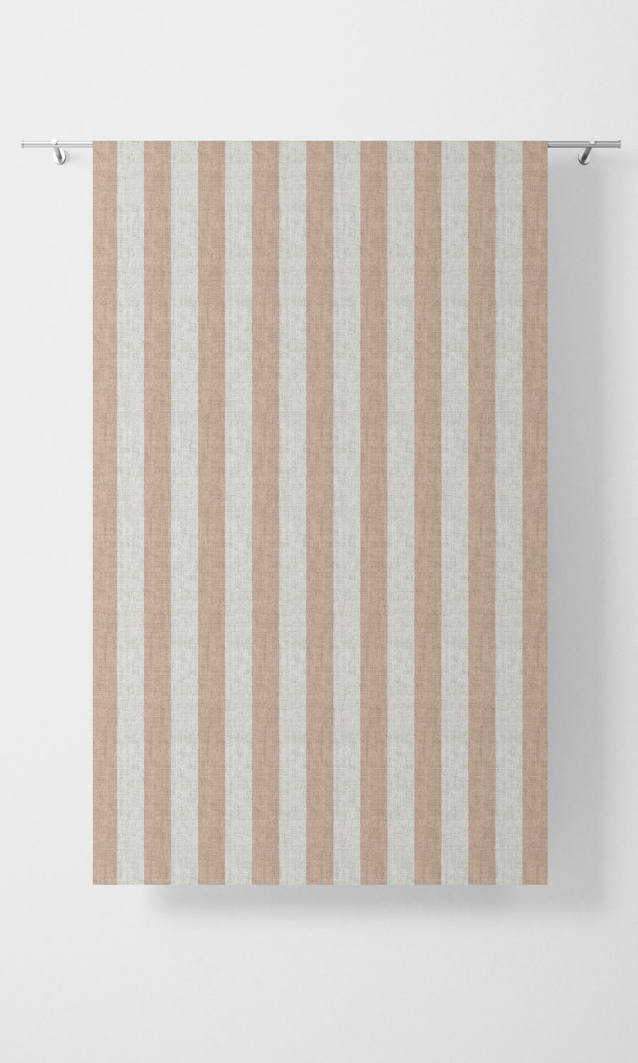 Modern Striped Home Textile Fabric Material Sample (Blush Pink/ White)