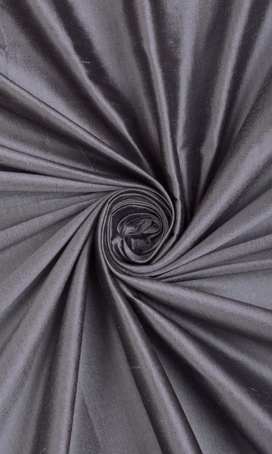 Shantung Silk Home Décor Fabric Sample (Grey/ Purple)