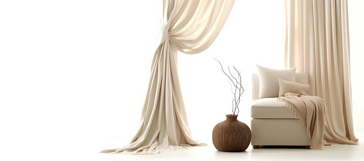 Home page of the white window curtains