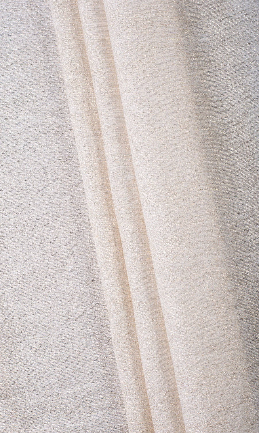 Textured Home Textile Fabric Material Sample (Ivory/ Golden)