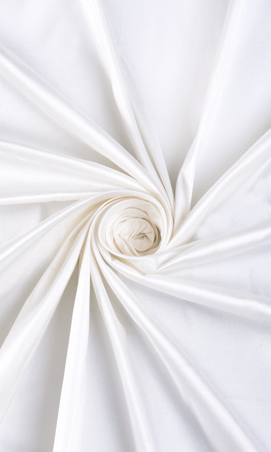 Shantung Silk Curtain Panels (White)