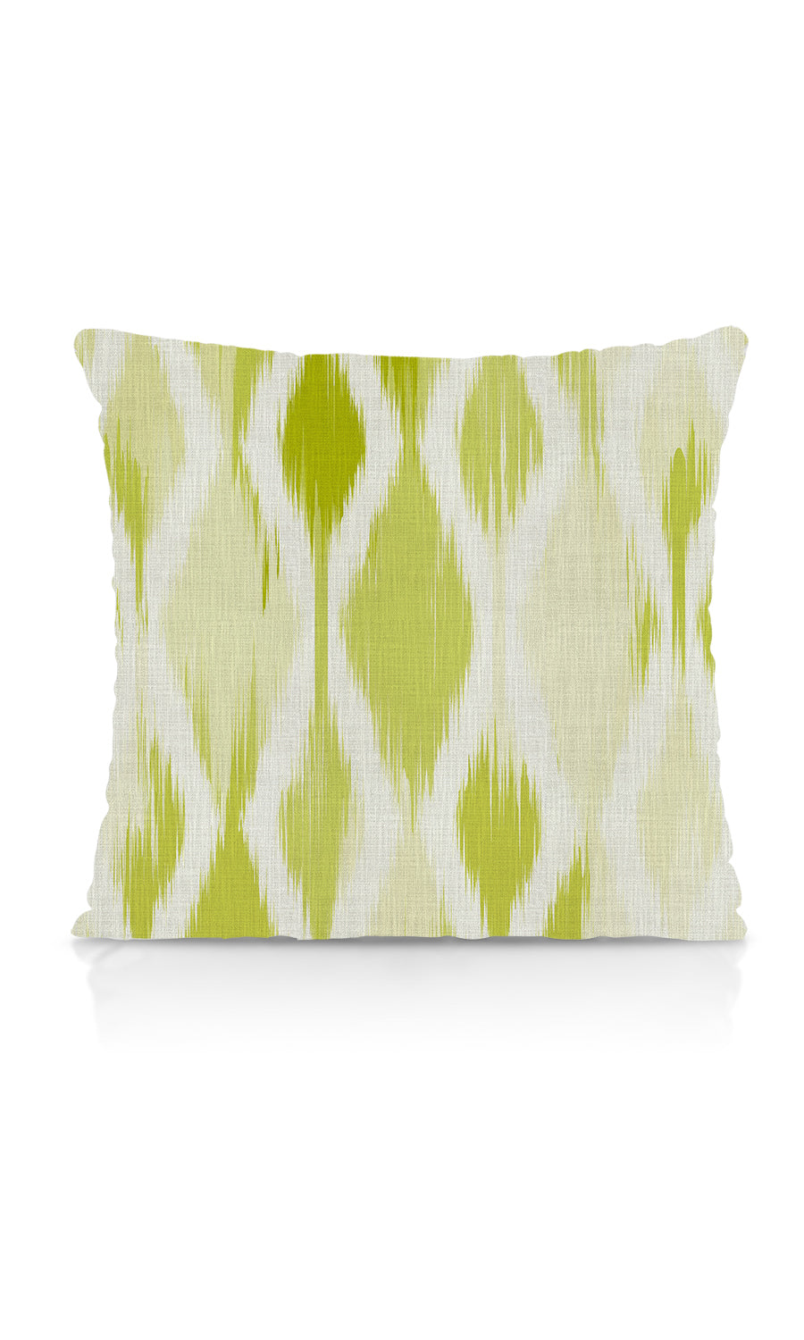 Ikat-Style Home Textile Fabric Material By the Metre (White/ Pear Green)