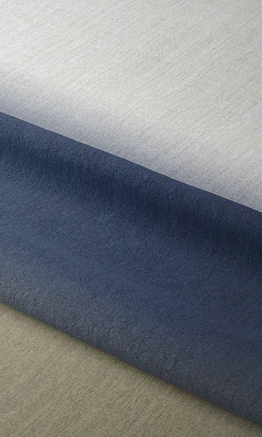 3-Tone Ombre Free Fabric Material Sample (Blue/ Stone Grey)