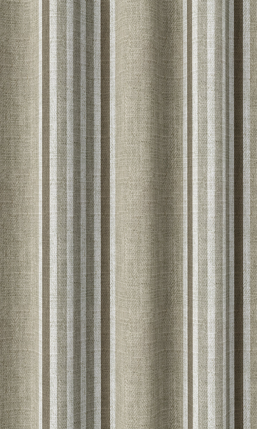 Striped Home Décor Fabric Sample (Sand Beige/ Peanut Brown)