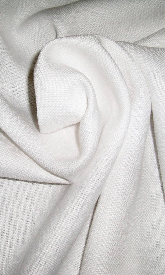 Cotton Home Décor Fabric By the Metre (White/ Ivory)