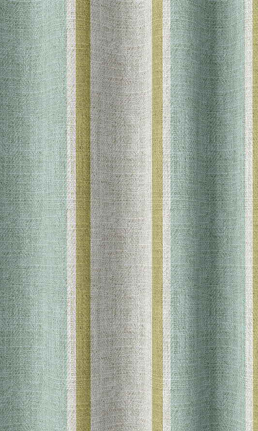 Striped Home Décor Fabric Sample (Turquoise Blue/ Green)