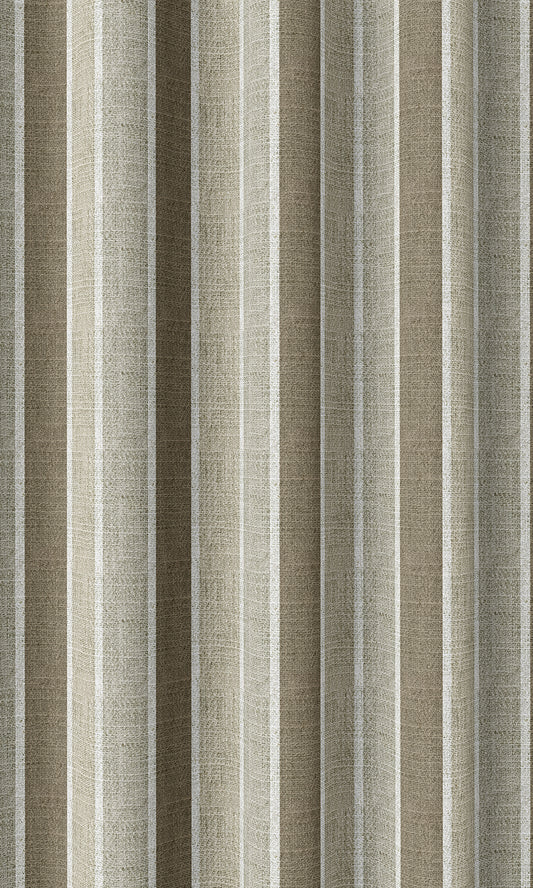 Striped Patterned Drapes (Beige/ Brown)
