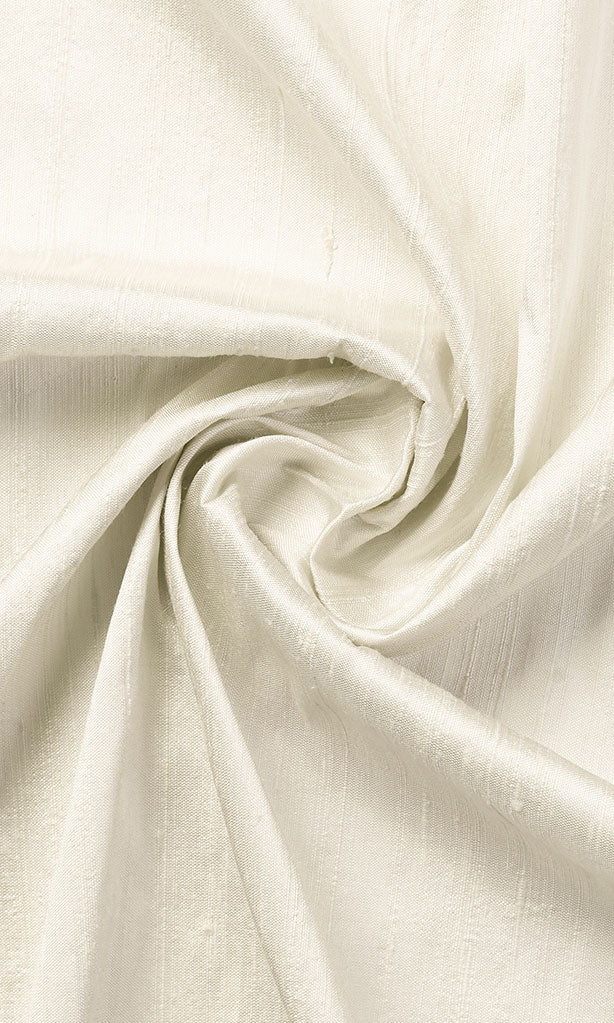 Dupioni Silk Home Décor Fabric Sample (Cream/ Off-White)