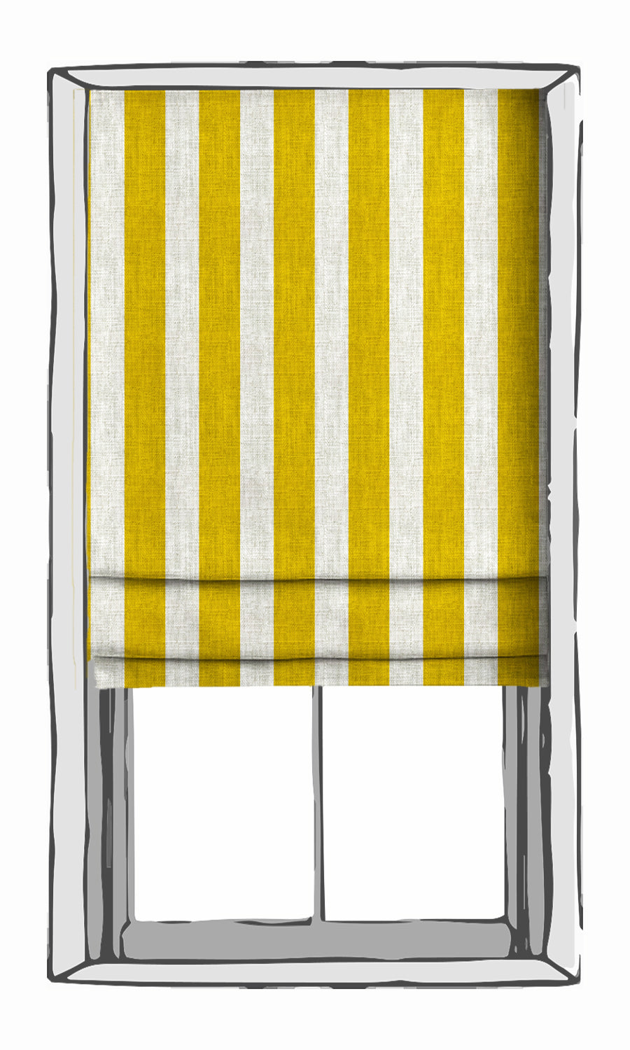 Geometric Print Window Treatments Fabric Sample (Sunflower Yellow)