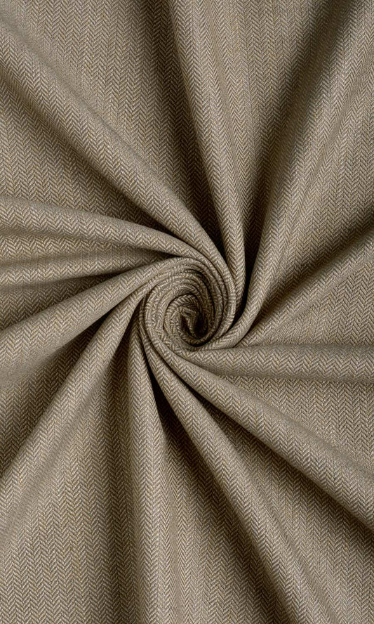 Herringbone Textured Drapery (Mocha Brown)