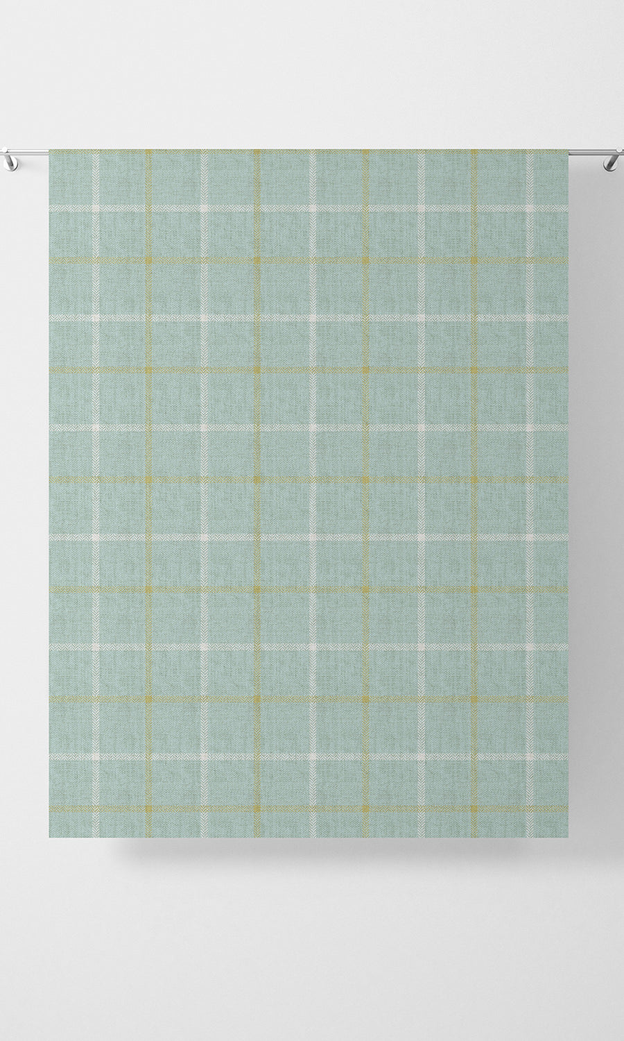 Check Patterned Free Fabric Material Sample (Aqua Blue)