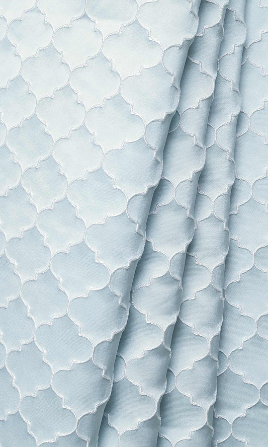 Silk Blend Curtains (Pastel Blue)