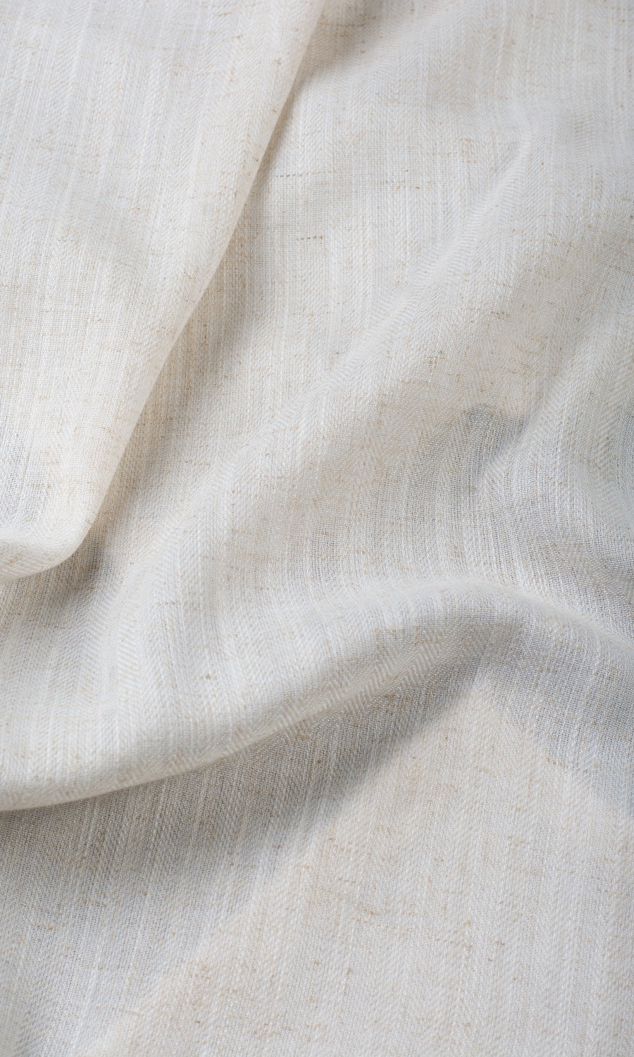 Semi-Sheer Linen Texture Fabric Sample for Curtains & Drapes (Cream)