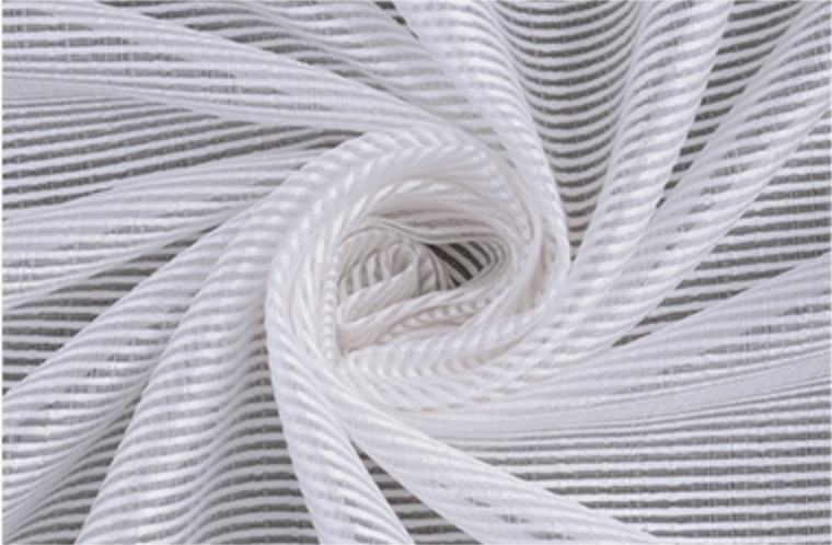 White textured fabric panels