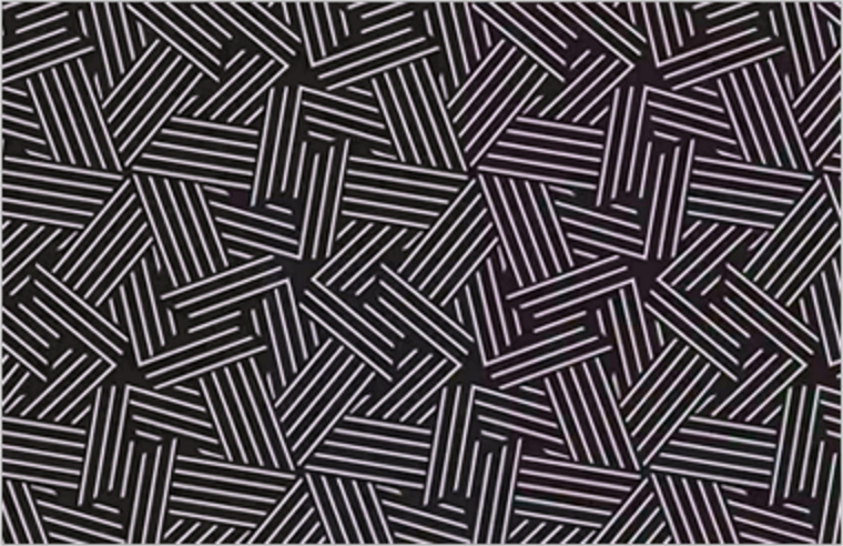 Black and white stripes rectangle graphic