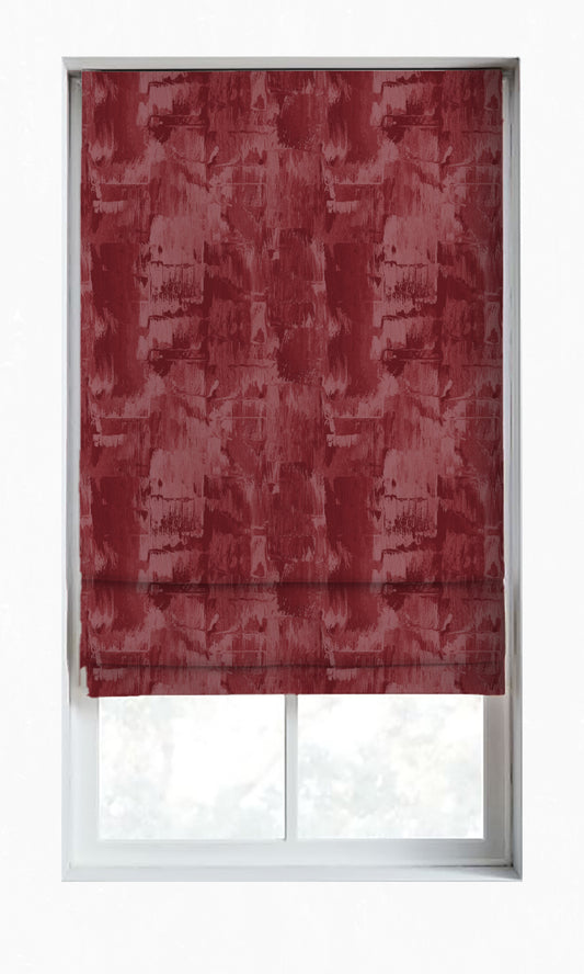 Dimout Striped Curtains (Red)
