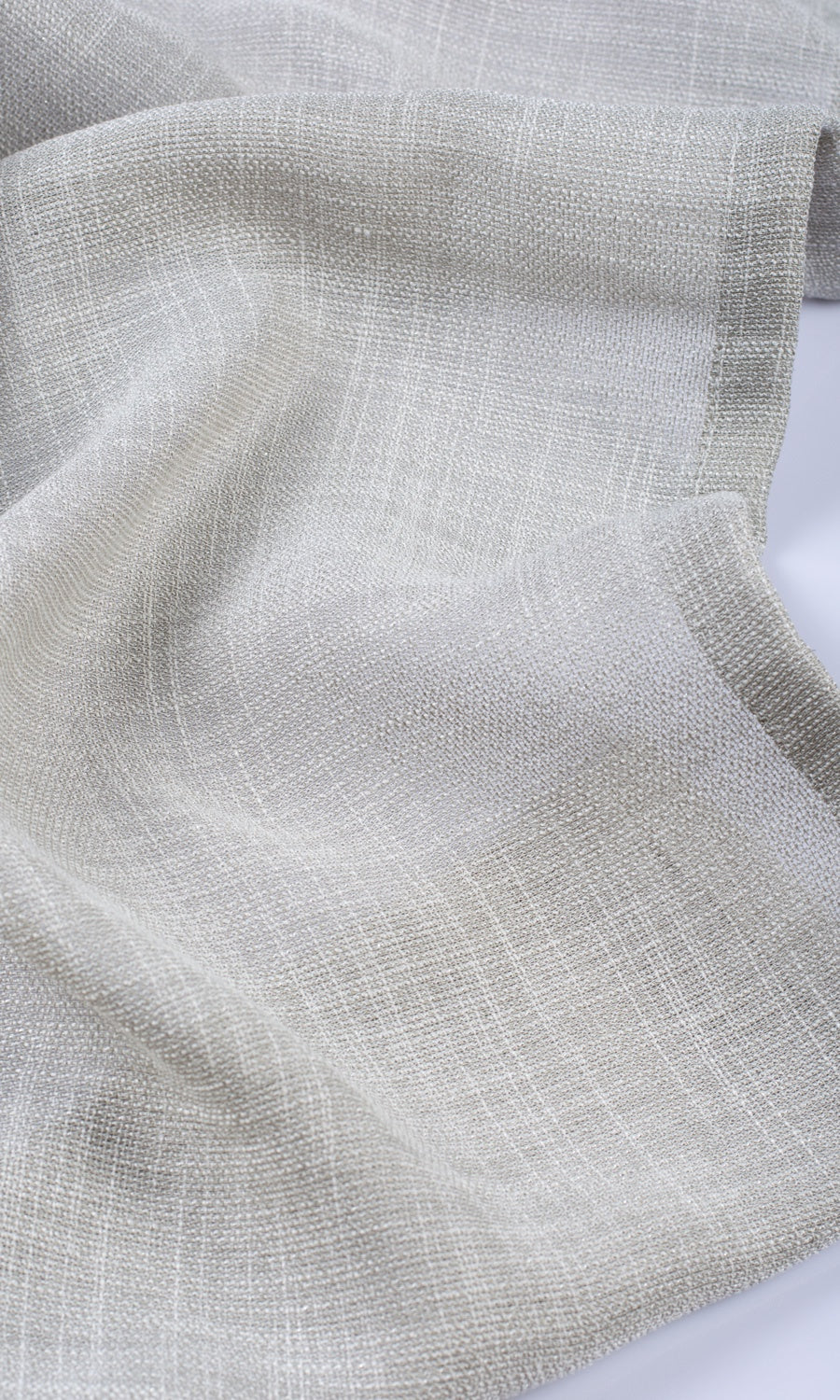 Textured Sheer Fabric Sample for Curtains & Drapes (Smoke Gray)