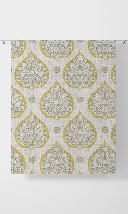 Paisley Curtains (Yellow/ Gray)