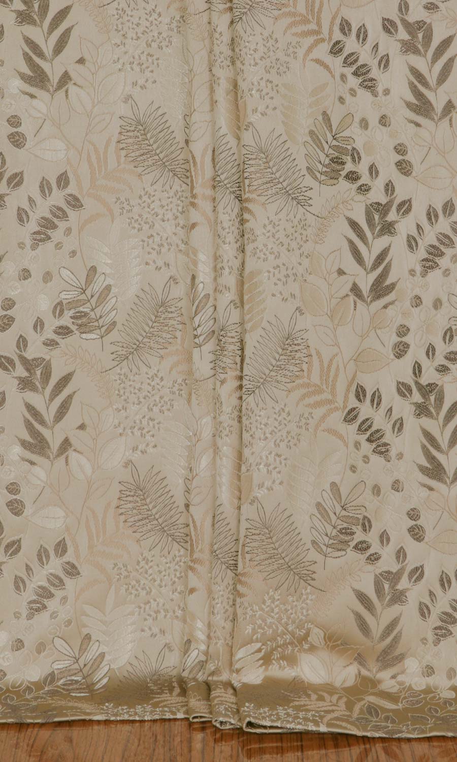 Botanical Window Treatments Fabric Sample (Mocha Brown)