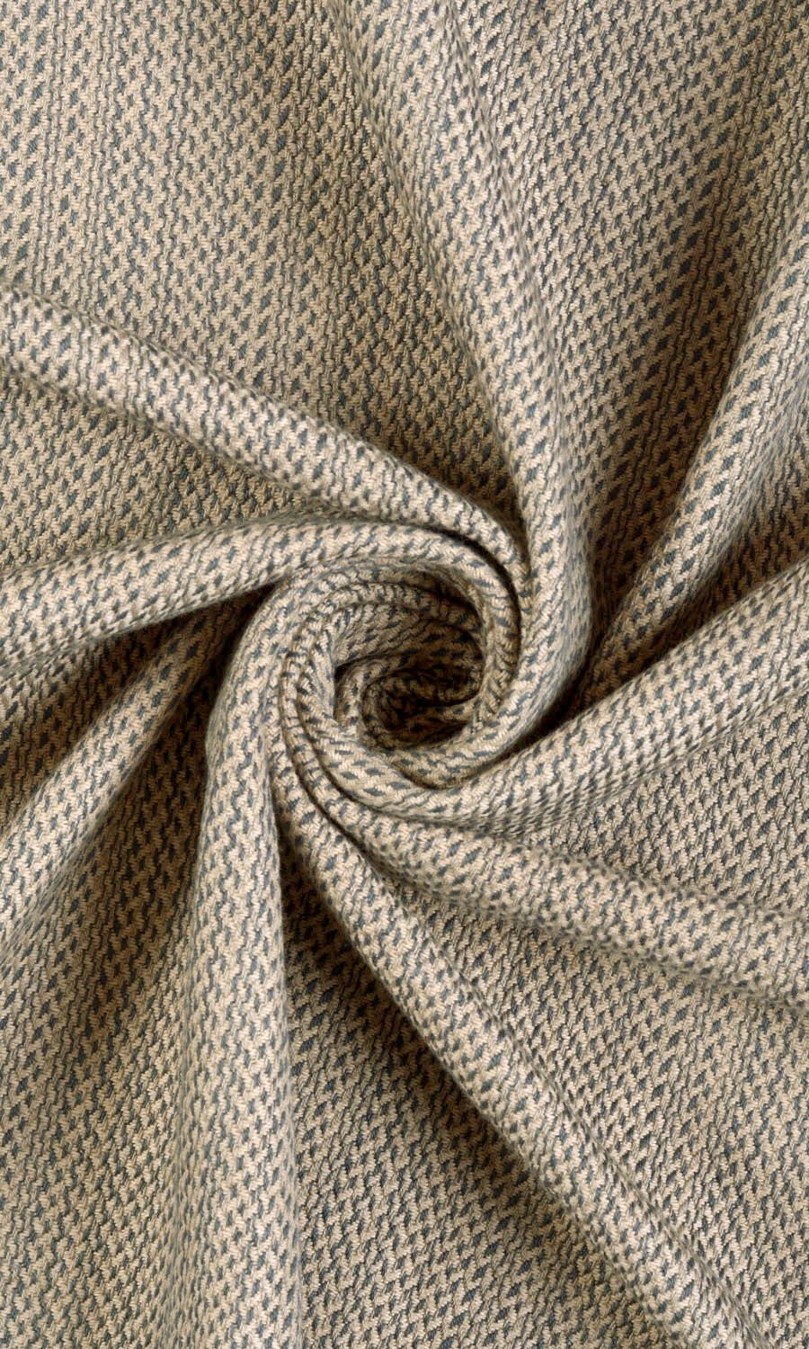 Cotton Home Décor Fabric Sample (Blue/ Beige)