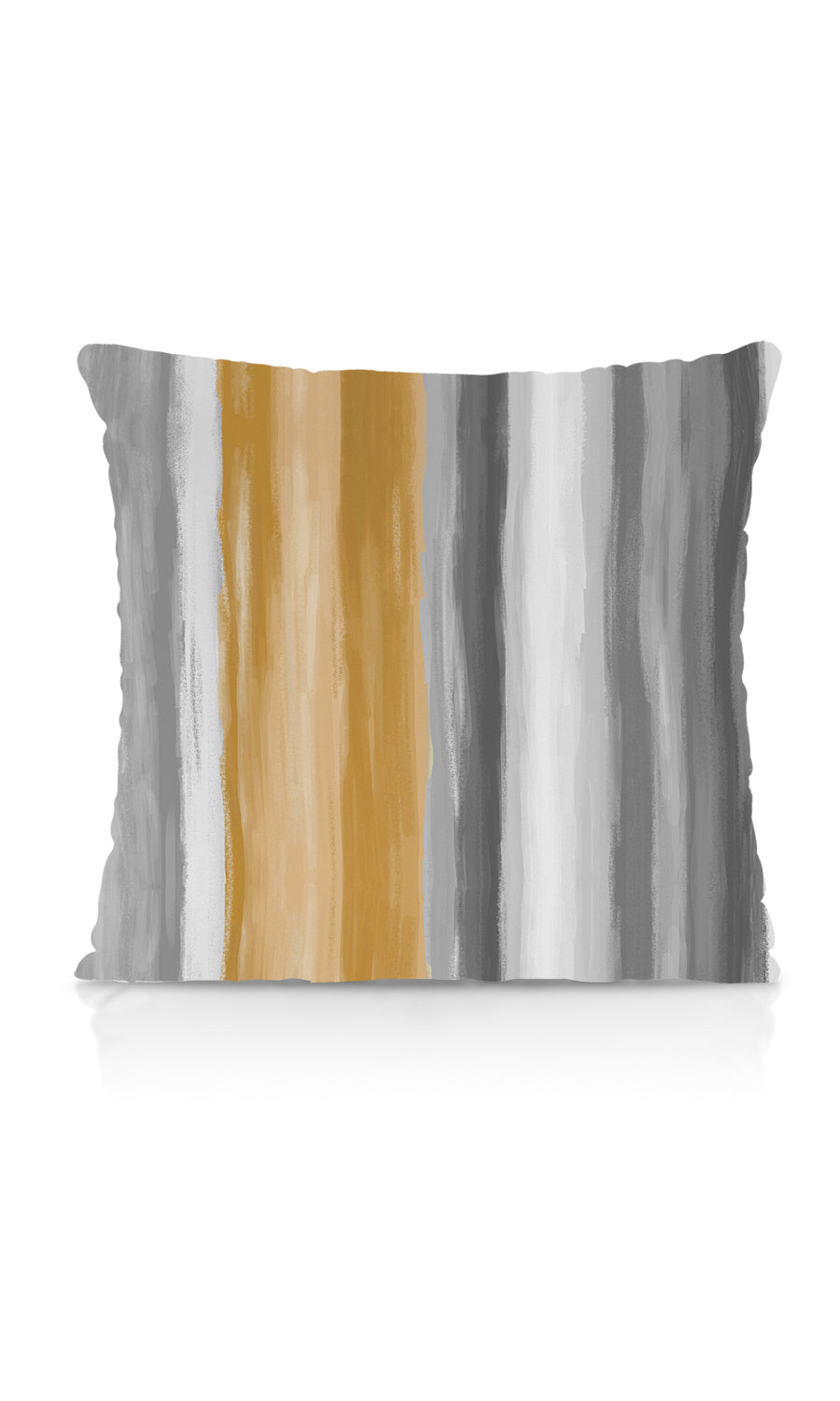 Dimout Striped Fabric Material By the Yard (Grey/ Mustard Yellow)