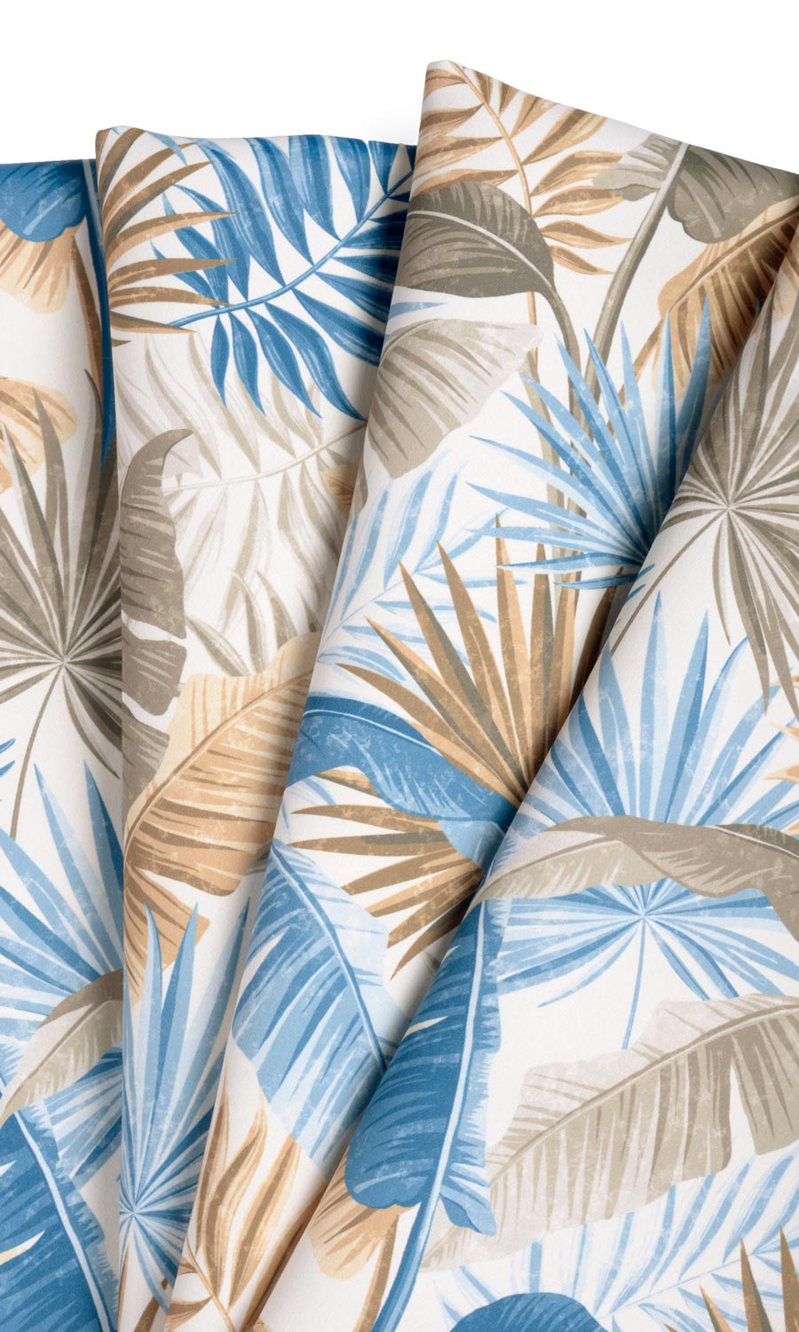 Botanical Floral Fabric By the Yard for Curtains & Drapes (Blue/ Brown)