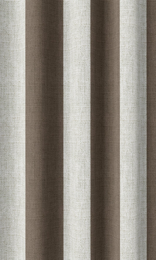 Geometric Print Drapery (Brown/ White)