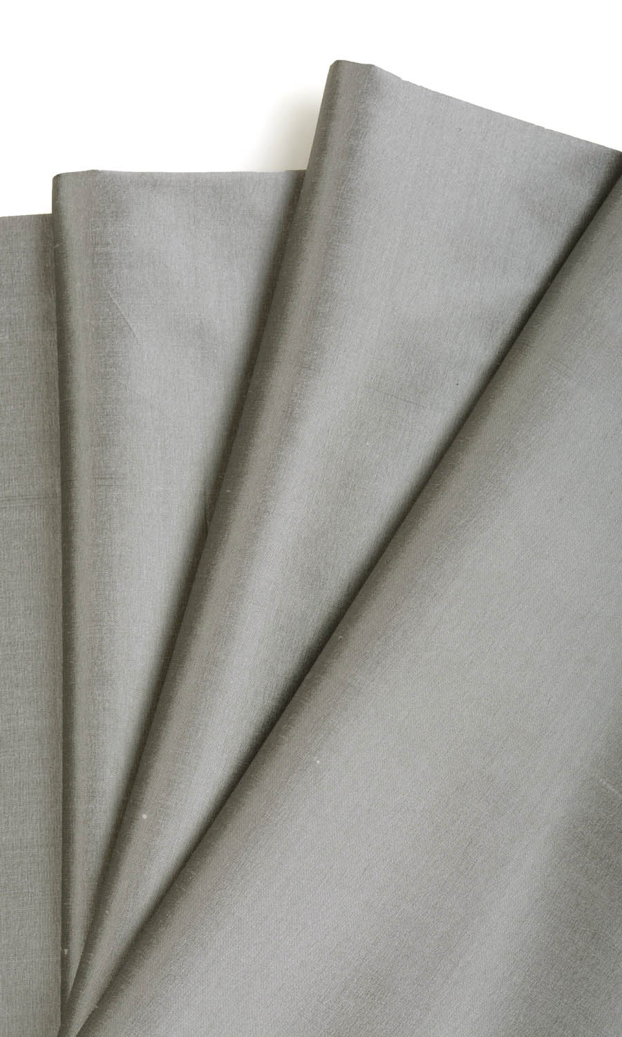Shantung Silk Home Textile Fabric Material Sample (Steel Grey)