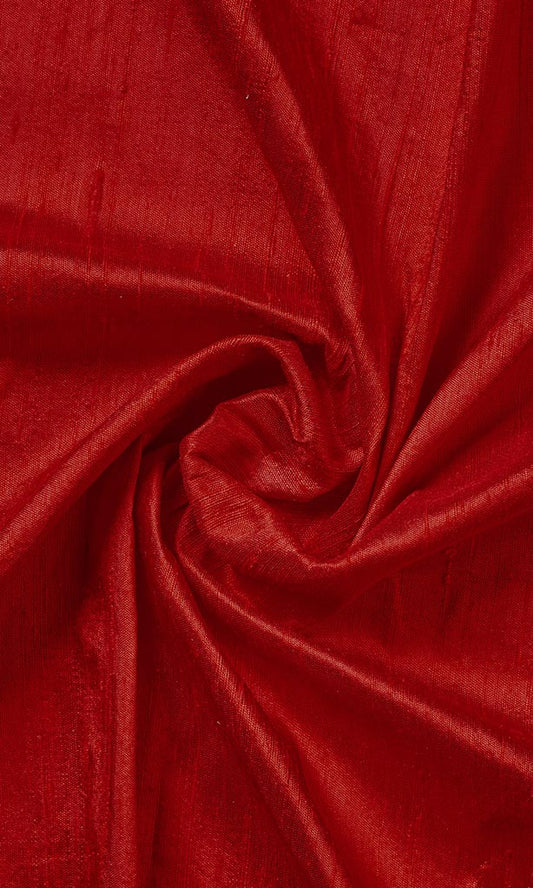 Pure Silk Curtain Panels (Red)