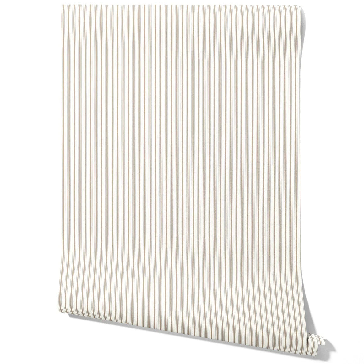 Neutral Geometric Striped Kitchen Wallpaper Sample (Greige/ Beige/ Warm Grey)