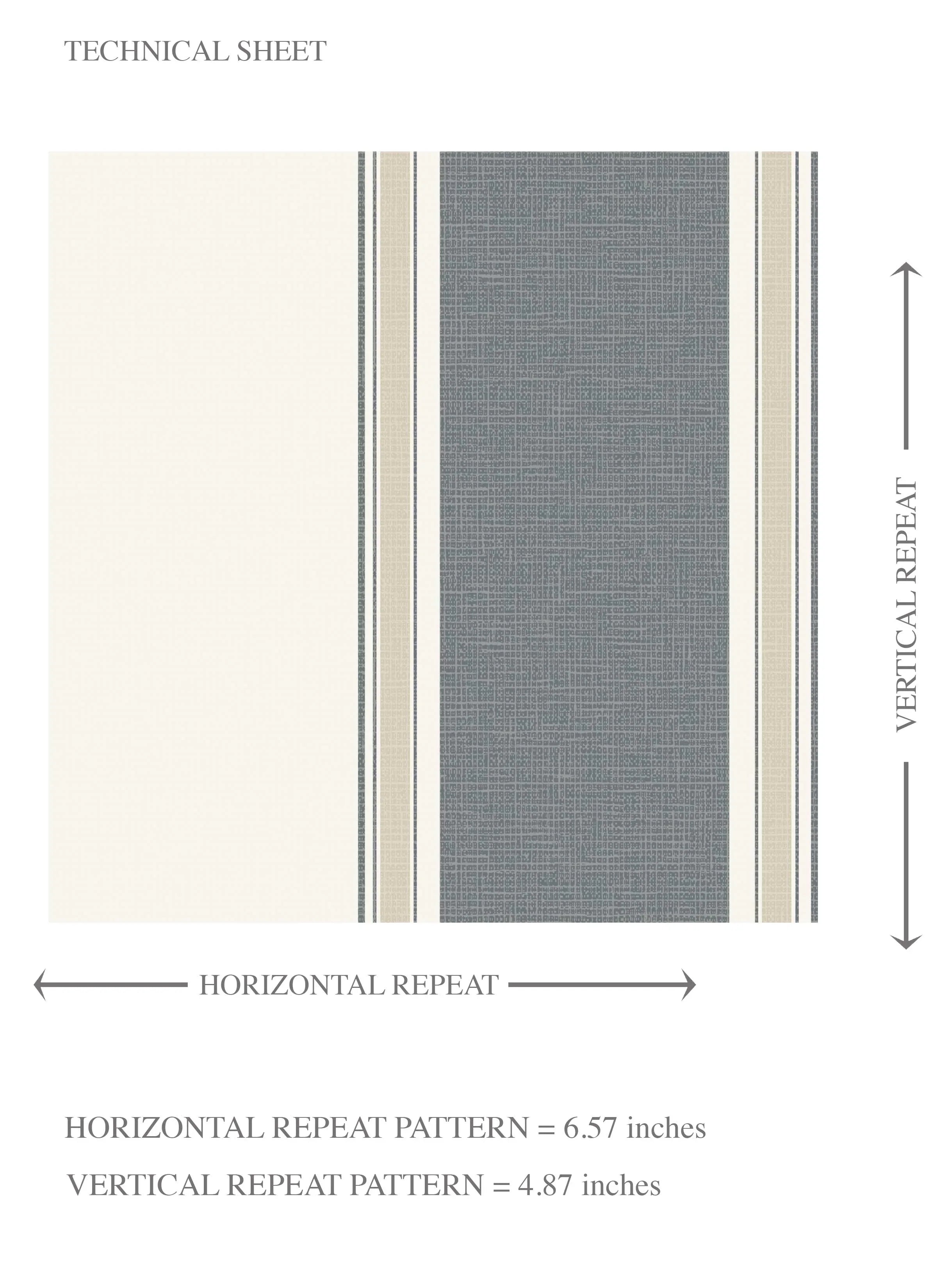 Neutral Geometric Striped Kids Room Wallpaper Sample (Slate Blue/ Grey)