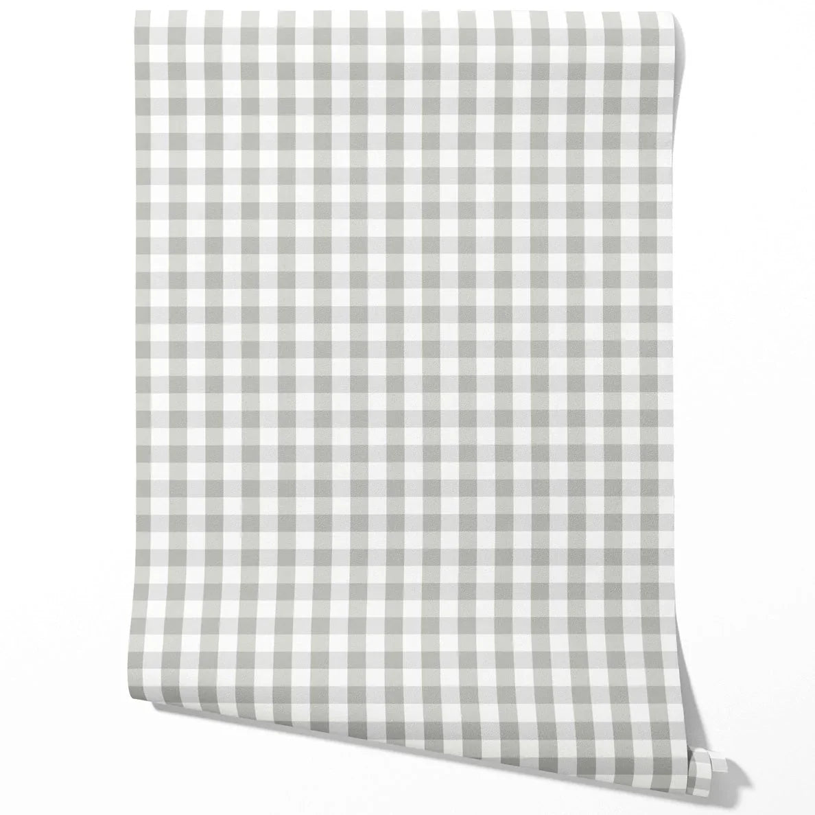 Geometric Gingham Traditional Wallpaper (Grey)
