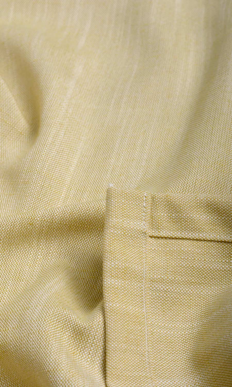 Plain Linen Texture Fabric By the Yard for Curtains & Drapes (Yellow)